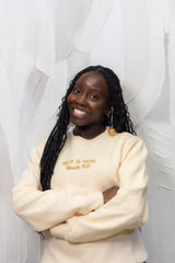 Help Is Here Embroidered Sweatshirt- Unisex Christian Sweater - Custom Embroidered Crewneck Pullover